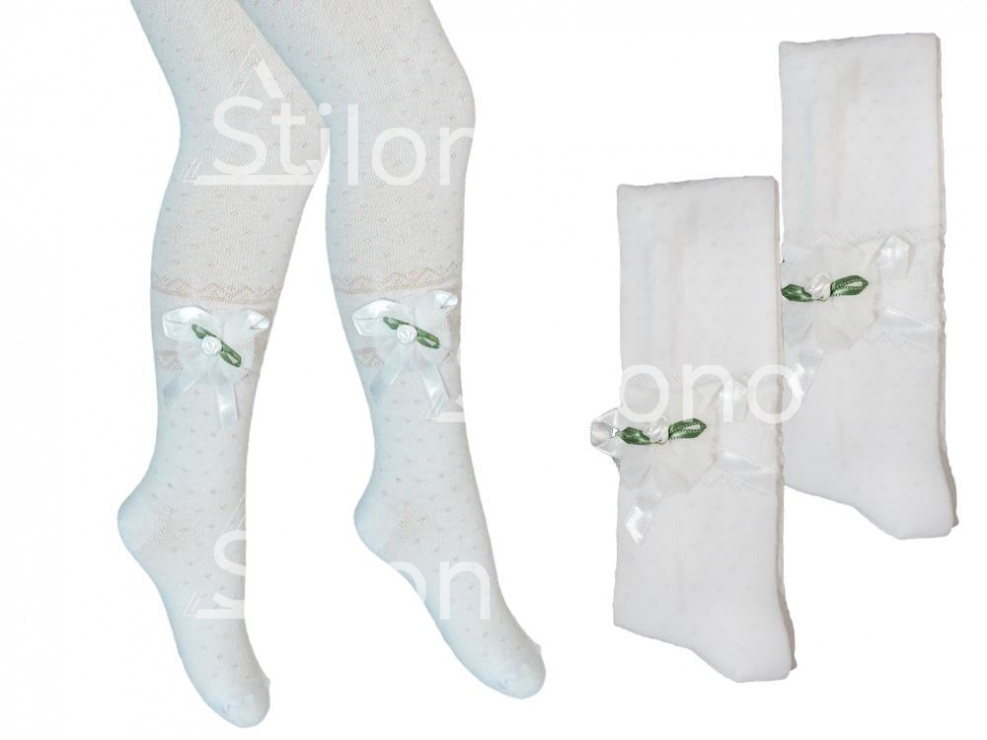 Колготки для девочки с рисунком и аксессуаром жаккардовые KBS 4-40044